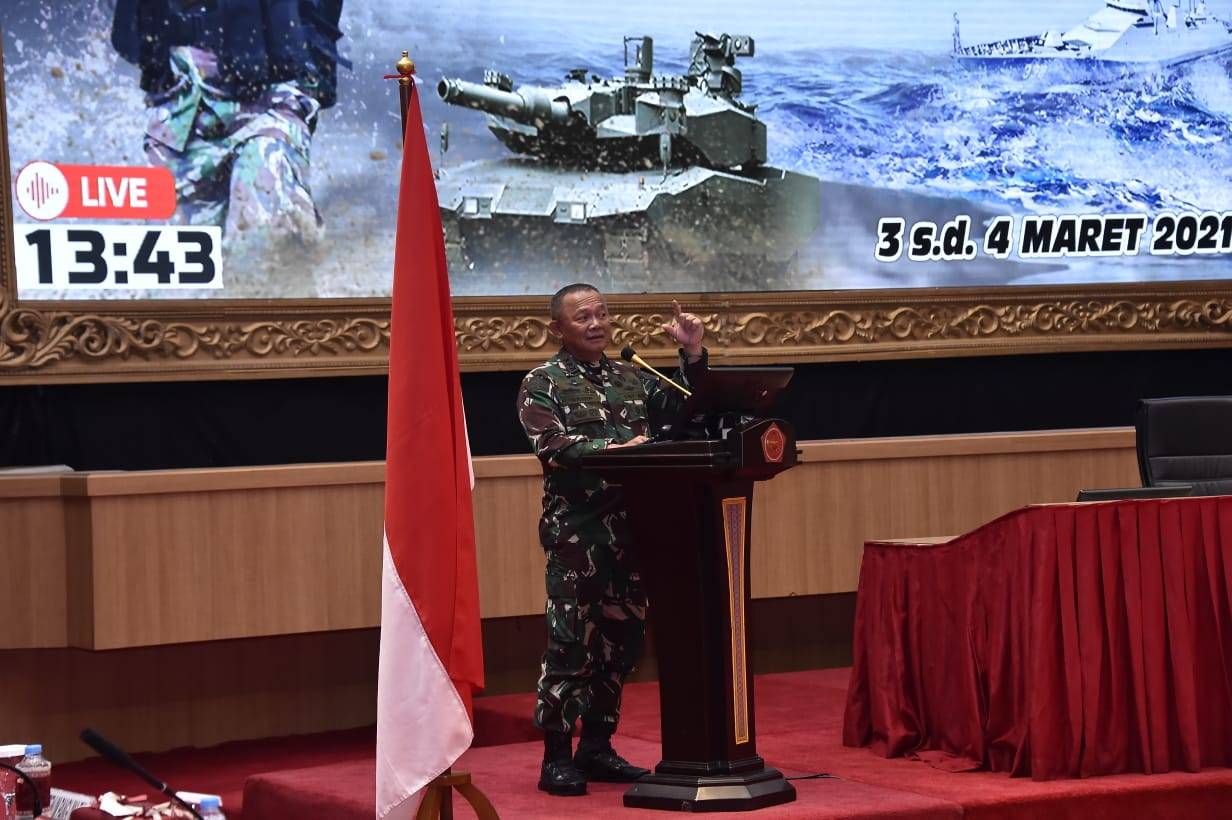 Kasum TNI Tutup Rakorops TNI Tahun 2021 Indonesiadefense