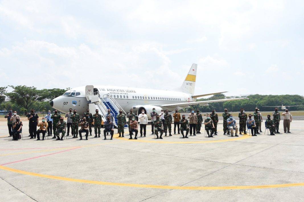 Kasum TNI Tinjau Latihan Penanganan Force Down Pesawat Udara Asing