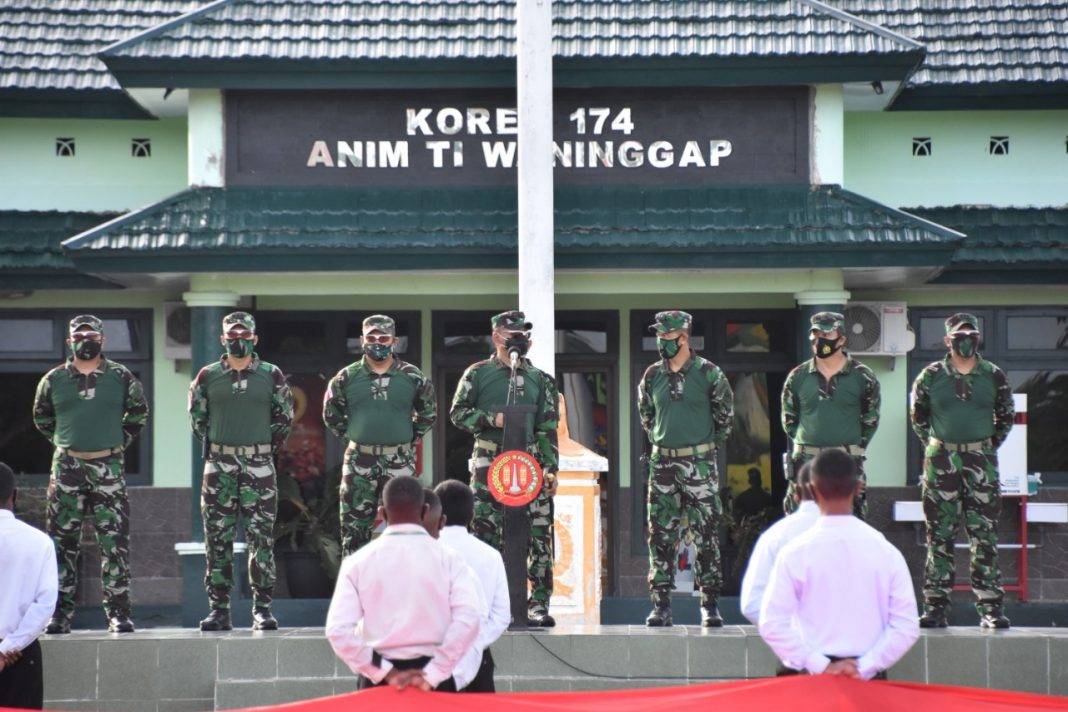 Danrem 174 Merauke Bekali Wawasan Kebangsaan Kepada Calon Tamtama Prajurit Karier TNI AD