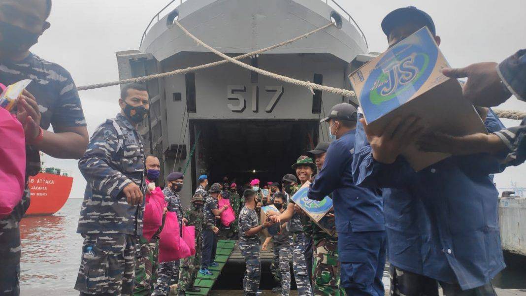 TNI AL Kerahkan Batalyon Zeni Marinir ke Mamuju