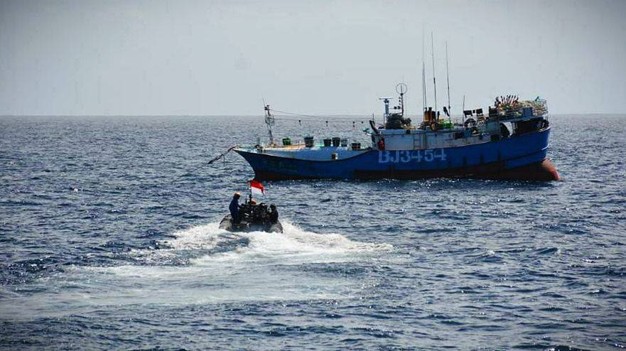 TNI AL Tangkap Kapal Ikan Asing Berbendera Taiwan di Laut Natuna Utara