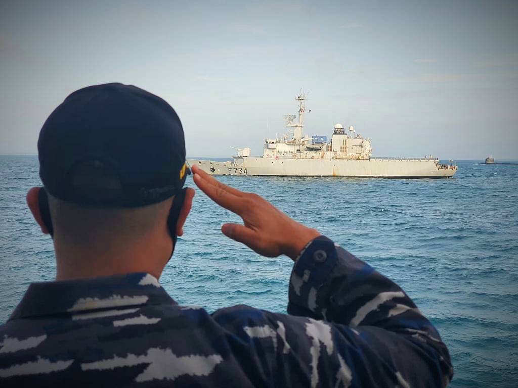 TNI AL dan kapal Perang Perancis Gelar Passex di Selat Sunda