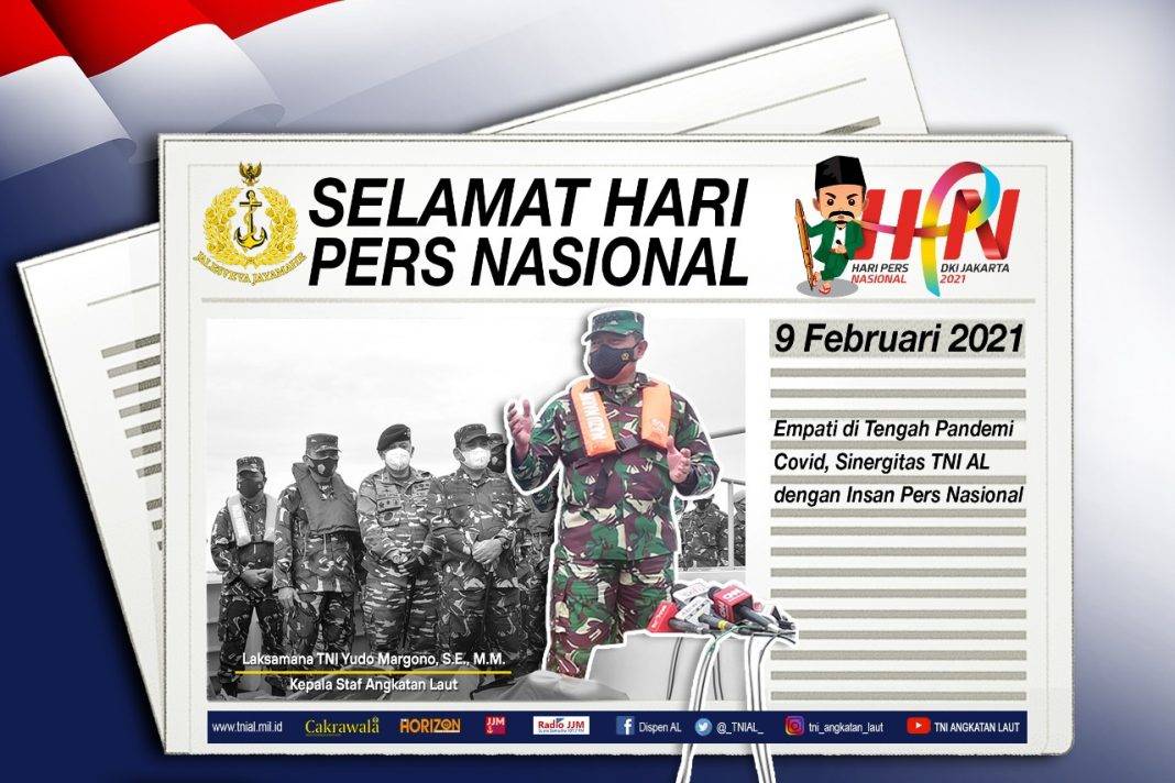 Empati di Tengah Pandemi, TNI AL Bersinergi dengan Insan Pers Nasional