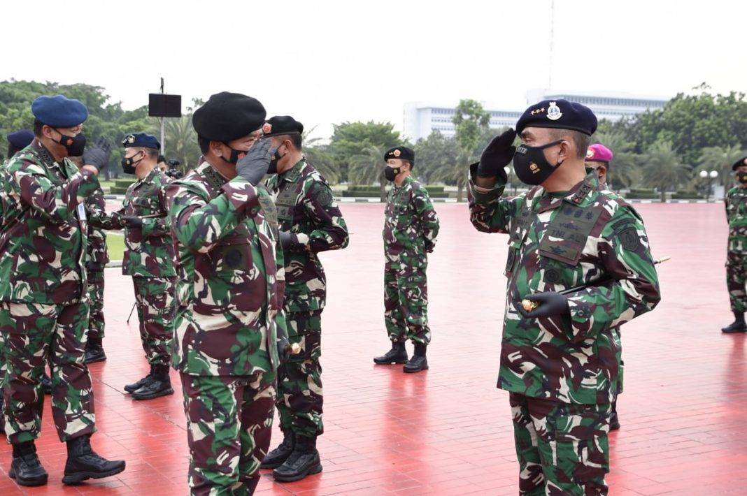 Panglima TNI Terima Laporan Kenaikan Pangkat 57 Perwira Tinggi