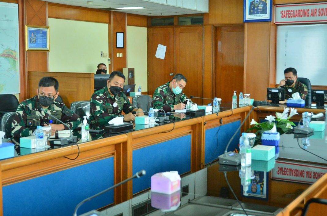 TNI AU Gelar Rapat Koordinasi Evaluasi Gugus Tugas Covid-19