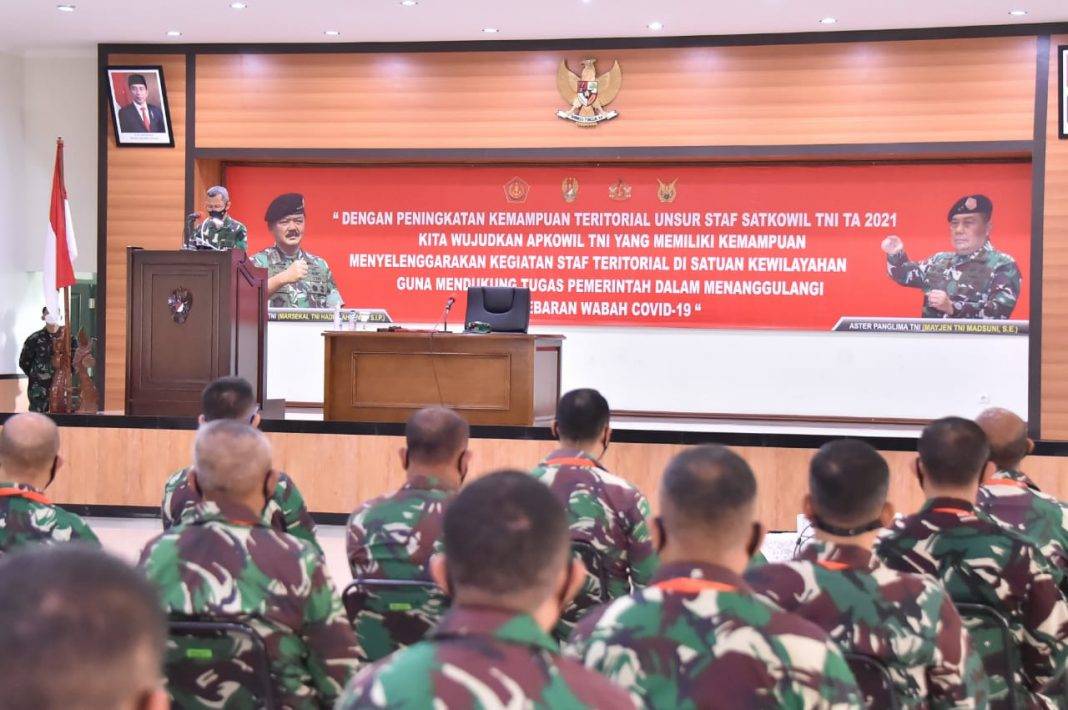 Aster Panglima TNI : Satkowil TNI Perlu Miliki Kemampuan Teritorial Hadapi Covid-19