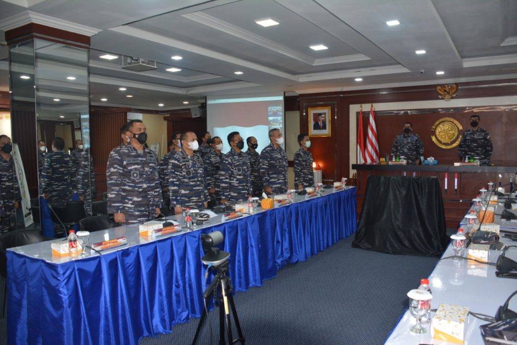 Pangkoarmada I Ikuti Video Confrence Briefing Persiapan Armada Jaya 2021