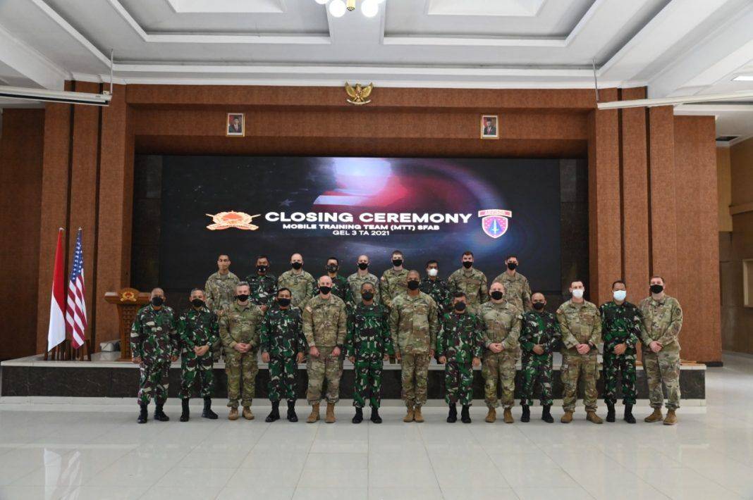 Latma MTT SFAB Gel III TNI AD Dengan US Army Resmi Ditutup
