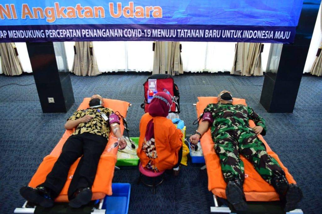Hari Bakti TNI AU Ke-74 Mabesau-PMI Jakarta Gelar Donor Darah