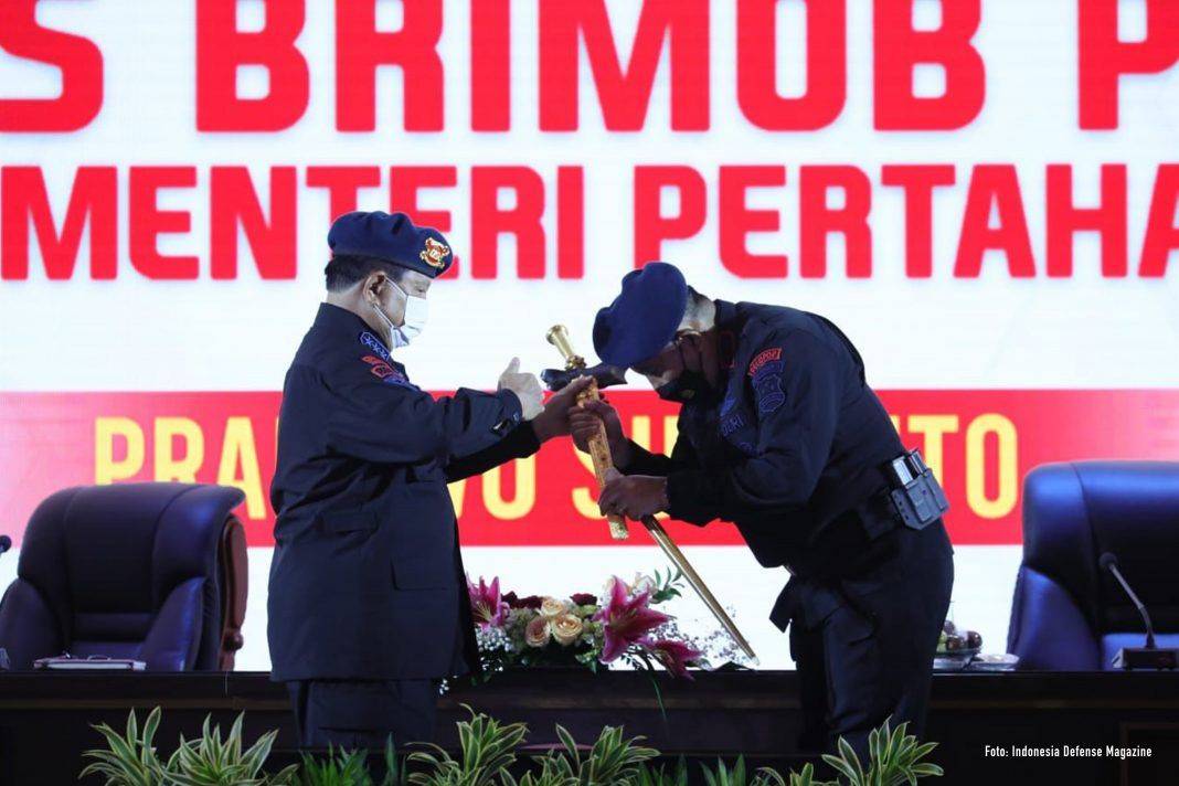 Korps Brimob Anugerahi Menhan Prabowo Warga Kehormatan