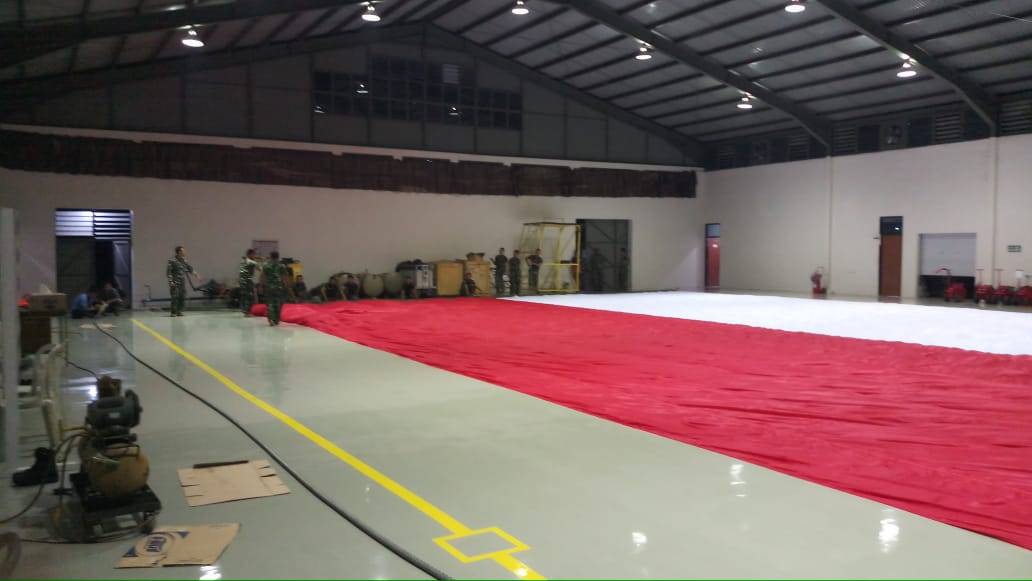 Nusantara Flight, Depohar 70 Koharmatau Siapkan Bendera Merah Putih Raksasa