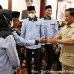 Menteri Pertahanan (Menhan) Prabowo menerima kunjungan silaturahmi Ketua Umum Badan Komunikasi Pemuda Remaja Masjid Indonesia (BKPRMI)