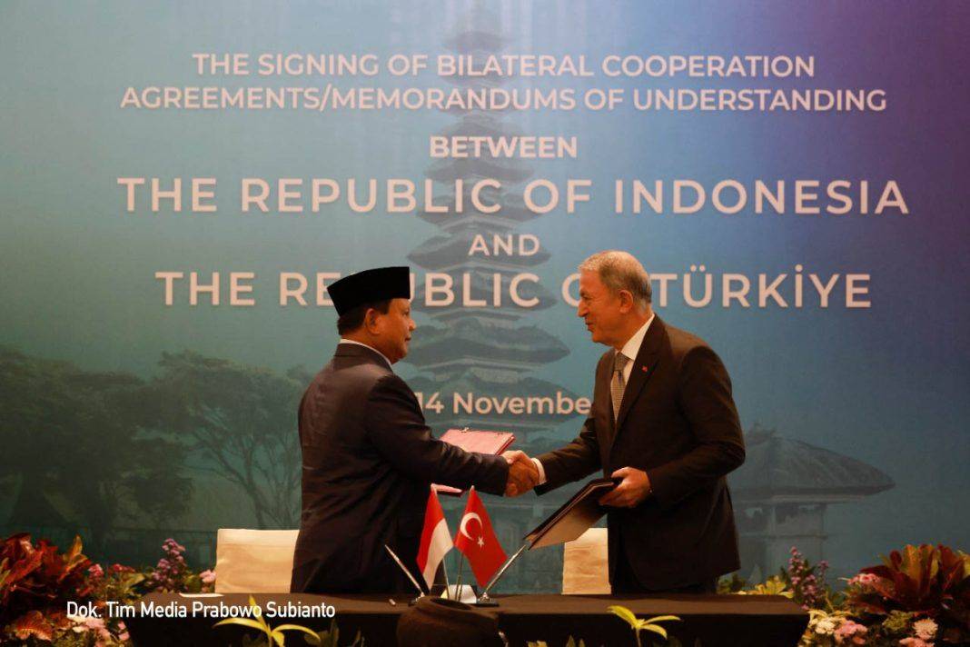 Menhan Prabowo Tandatangani Kerja Sama Bilateral Bidang Pertahanan dengan Turki