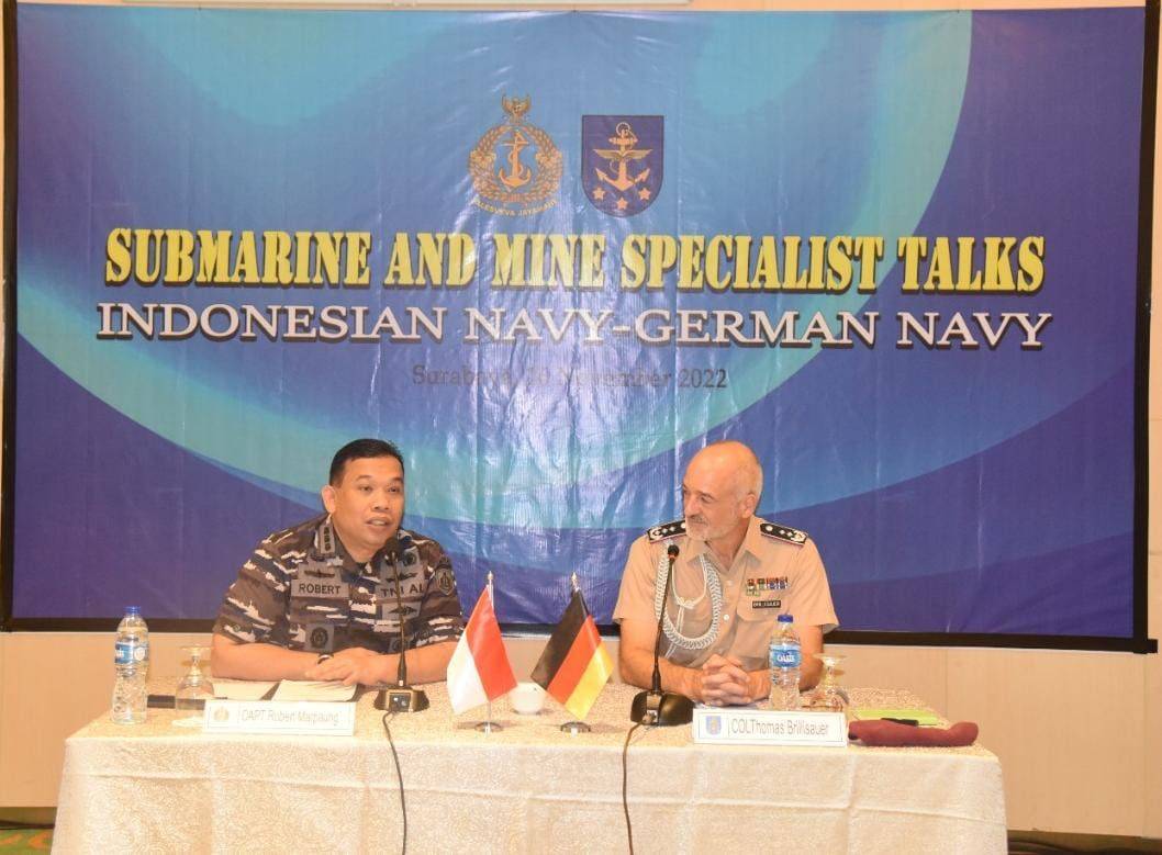 TNI AL bersama Angkatan Laut Jerman Bahas Strategi Kapal Selam dan Peperangan Ranjau