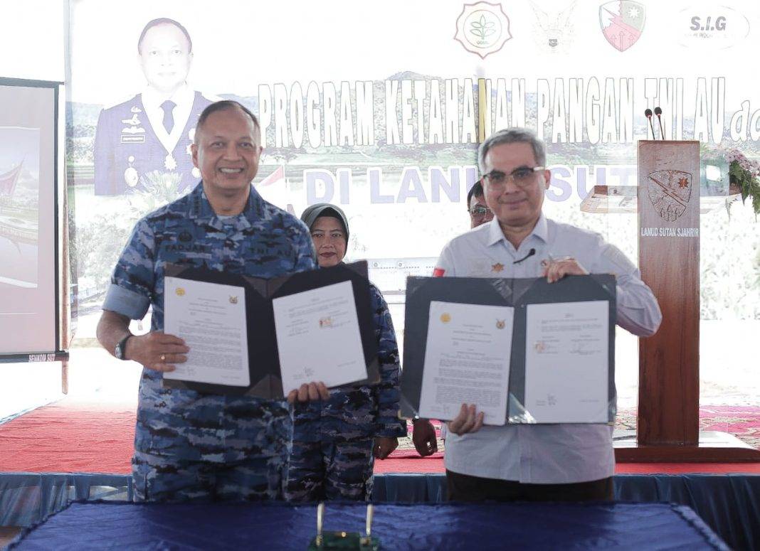 TNI AU dan Kementan Tanda Tangani MoU Ketahanan Pangan