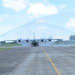 Skadron Udara 33 Lanud Sultan Hasanuddin Sambut Pesawat C-130 Hercules  A-1336