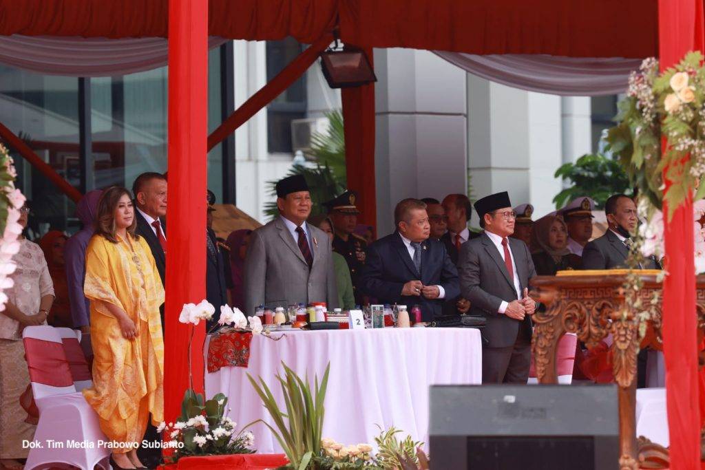 Menhan Prabowo Hadiri Sertijab Panglima TNI