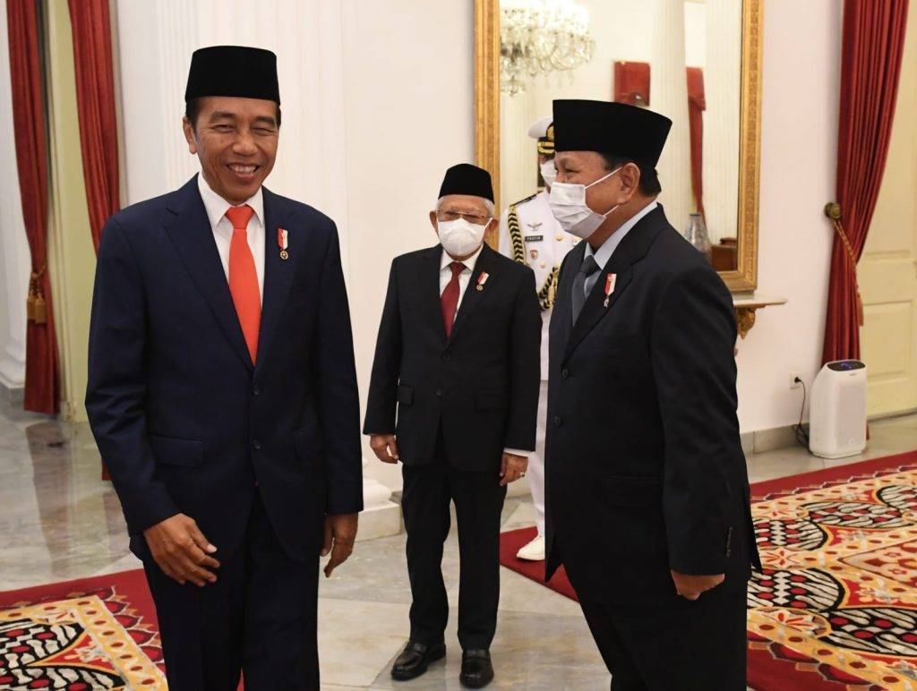 Menhan Prabowo Jadi Saksi Pelantikan KSAL Laksamana Madya TNI Ali