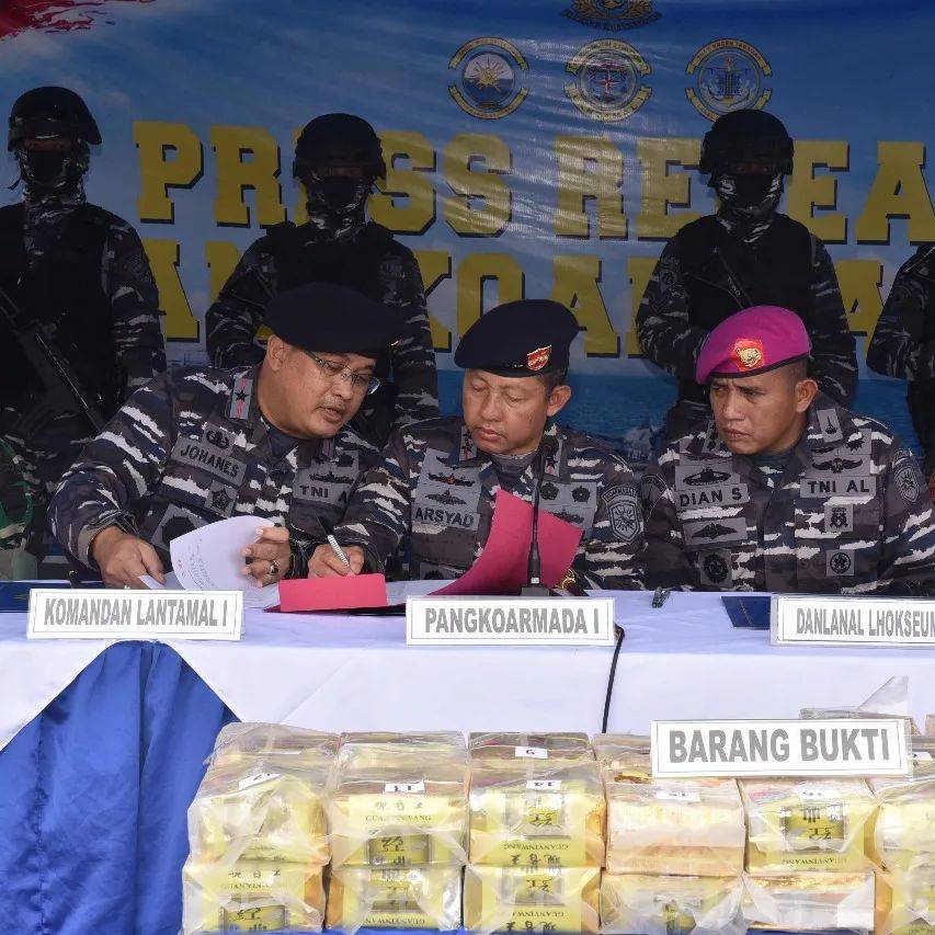 TNI AL Gagalkan Penyelundupan 45 Kg Sabu di Perairan Aceh