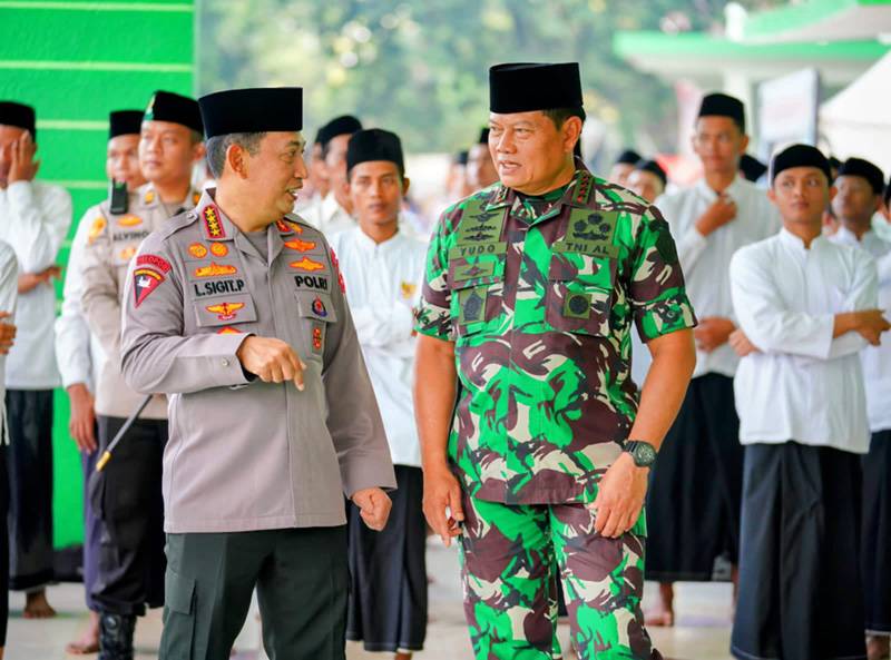 Panglima TNI Laksamana Yudo Margono dan Kapolri Kapolri Jenderal Listyo Sigit Prabowo