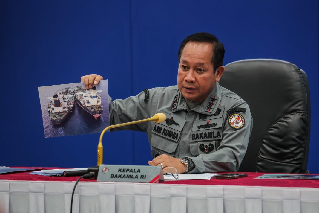 Kepala Badan Keamanan Laut RI Laksamana Madya (Laksdya) TNI Aan Kurnia. IDM/Septo Kun Wijaya