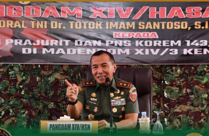 Pangdam XIV/Hsn Mayjen TNI Totok Imam Santoso