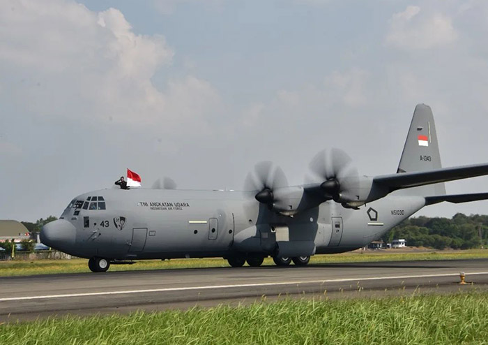 Pesawat C-130J Super Hercules TNI AU